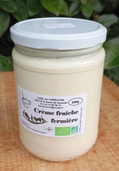 Crème fraiche Fermière BIO 500ml pot verre (consigné)