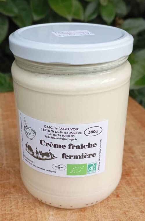 Crème fraiche Fermière BIO 500ml pot verre (consigné)
