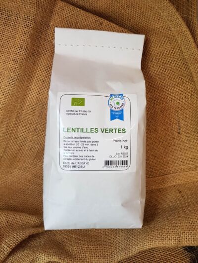 Lentilles vertes 1Kg AB Meyzieu