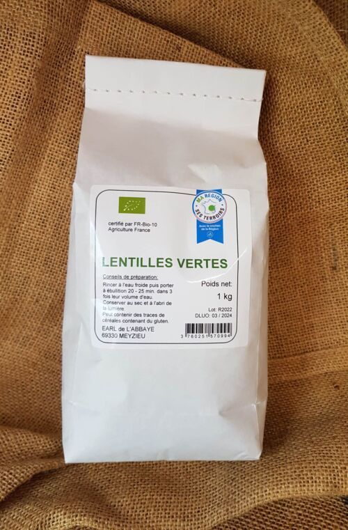 Lentilles vertes 1Kg AB Meyzieu