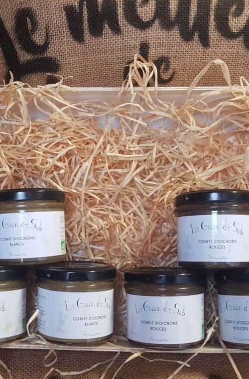 Confit d'oignons ROUGES ou BLANCS BIO