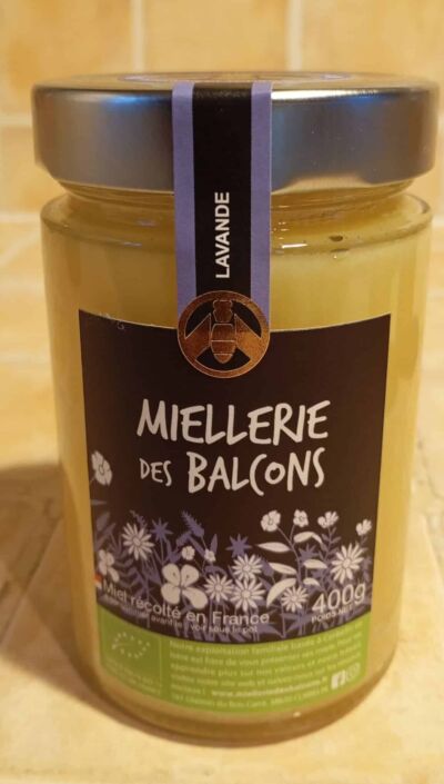 Miel Lavande BIO - miellerie des balcons - 400 gr.
