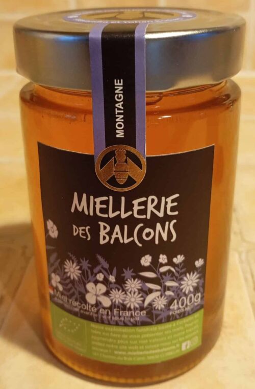 Miel de montagne BIO - miellerie des balcons - 400 gr