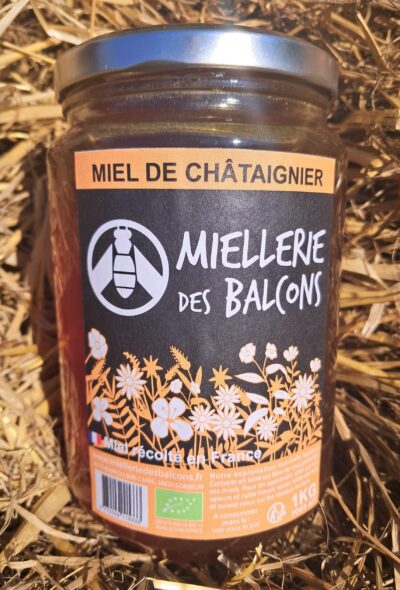 Miel châtaignier BIO - miellerie des balcons - 1 kg