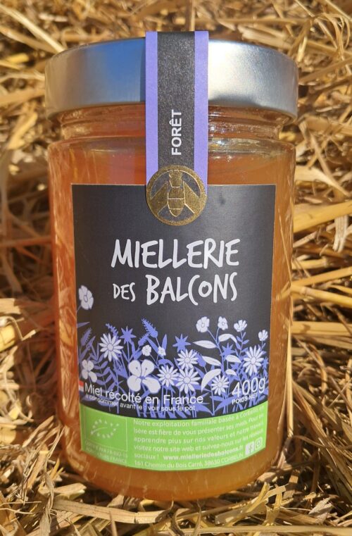 Miel de forêt BIO - miellerie des balcons - 400 gr.